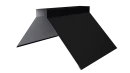 Конёк фигурный 150x150x2000 мм, 9005 черный янтарь стальной бархат