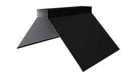 Конёк фигурный 150x150x2000 мм, 9005 черный янтарь стальной бархат