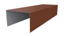 Крышка 40x65x40 мм, 8004 медно-коричневый матовый