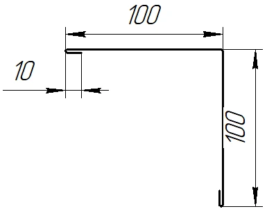 Угол наружный 100x100x2000 мм, 6009 пихтовый зеленый матовый