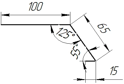 Планка карнизная 100x65x2000 мм, 7024 графитовый серый глянцевый