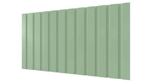 Профнастил С10 1155/1100x0,4 мм эконом, 6019 бело-зеленый глянцевый