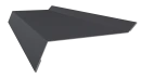 Планка примыкания в штробу 20x60x10 мм, 7024 графитовый серый PUR Pruf