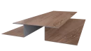 Планка стыковочная сложная 75x2000 мм, Орех 3D