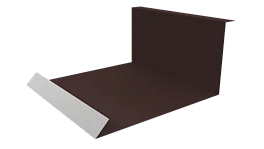 Планка примыкания нижняя 100x200x2000 мм, 8017 шоколадно-коричневый стальной бархат