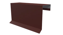 Планка торцевая фальц 65x97 мм, 3009 оксид красный матовый