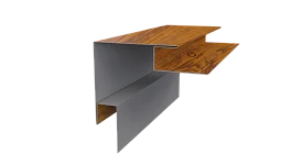 Планка угла наружного сложная Блок-хаус 110x110x2000 мм, Золотистый дуб 3D