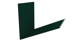 Планка примыкания верхняя к трубе фальц 250x210 мм, 6005 зеленый мох глянцевый