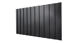 Профнастил С8 1200/1150x0,4 мм эконом, 9005 черный янтарь глянцевый