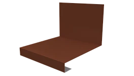 Планка примыкания нижняя к трубе фальц 140x200 мм, 8004 медно-коричневый глянцевый