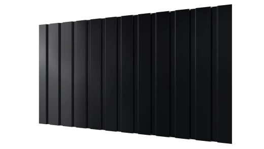 Профнастил С10 1155/1100x0,5 мм, 9005 черный янтарь глянцевый