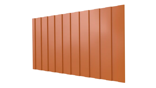 Профнастил С8 1200/1150x0,3 мм, 2011 насыщенный оранжевый глянцевый