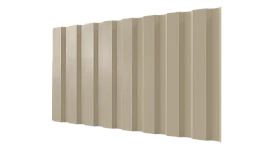 Профнастил С20A 1150/1100x0,4 мм эконом, 1015 св. слоновая кость глянцевый