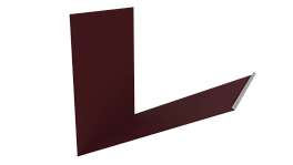 Планка примыкания верхняя к трубе фальц 250x210 мм, 3005 винно-красный матовый