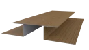 Планка стыковочная сложная Блок-хаус 110x2000 мм, Орех 3D