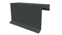Планка торцевая фальц 65x97 мм, 7005 мышино-серый глянцевый