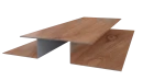 Планка стыковочная сложная Блок-хаус 110x2000 мм, Золотой орех 3D