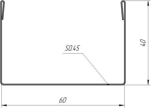 Стойка 40x60x40 мм, 5021 водная синь глянцевый