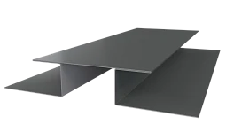 Планка стыковочная сложная Блок-хаус 110x2000 мм, 7005 мышино-серый глянцевый