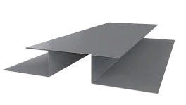 Планка стыковочная сложная Блок-хаус 110x2000 мм, 7040 серое окно глянцевый