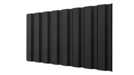 Профнастил С20A 1150/1100x0,45 мм, 9005 черный янтарь матовый