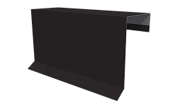 Планка торцевая фальц 65x97 мм, 8019 серо-коричневый глянцевый