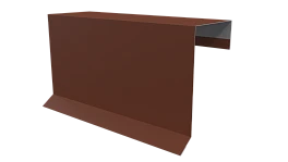 Планка торцевая фальц 65x97 мм, 8004 медно-коричневый матовый