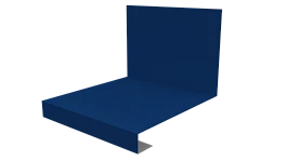Планка примыкания нижняя к трубе фальц 140x200 мм, 5005 сигнальный синий глянцевый
