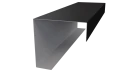 Декоративная накладка угловая 20x60x60x20 мм, 9005 черный янтарь матовый