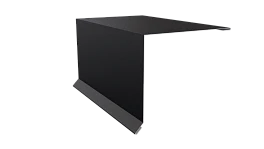 Планка торцевая 120x95x2000 мм, 9005 черный янтарь матовый