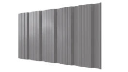 Профнастил К20 1195/1130x0,4 мм эконом, 9006 бело-алюминиевый глянцевый