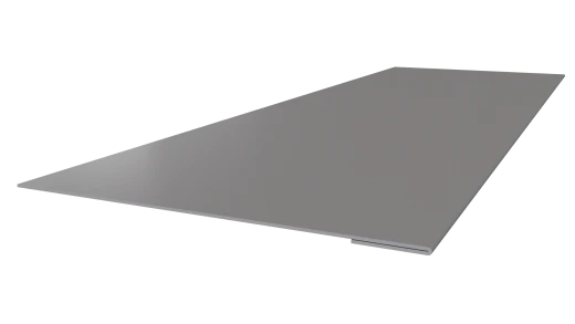 Планка завершающая 65x2000 мм, 9006 бело-алюминиевый глянцевый