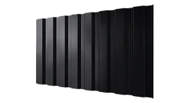 Профнастил С20A 1150/1100x0,3 мм, 9005 черный янтарь глянцевый