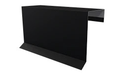 Планка торцевая фальц 65x97 мм, 9005 черный янтарь матовый
