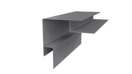 Планка угла наружного сложная Блок-хаус 110x110x2000 мм, 7004 сигнальный серый глянцевый