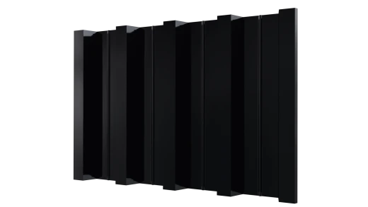 Профнастил Н60 902/845x0,65 мм, 9005 черный янтарь глянцевый
