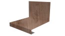 Планка примыкания нижняя к трубе фальц 140x200 мм, Орех 3D