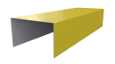Крышка 40x65x40 мм, 1018 цинково-желтый глянцевый