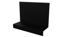 Примыкание боковое фальц 25x65x130 мм, 9005 черный янтарь матовый