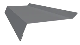 Планка примыкания в штробу 20x60x10 мм, 7040 серое окно глянцевый