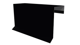 Планка торцевая фальц 65x97 мм, 9005 черный янтарь глянцевый