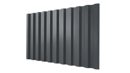 Профнастил С21 1051/1000x0,4 мм, 7011 железно-серый глянцевый