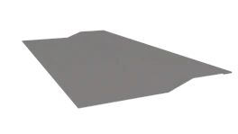 Планка крепёжная фальц 50x17x29 мм, 9006 бело-алюминиевый глянцевый