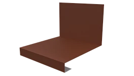 Планка примыкания нижняя к трубе фальц 140x200 мм, 8004 медно-коричневый матовый