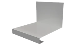 Планка примыкания нижняя к трубе фальц 140x200 мм, 9003 сигнальный белый глянцевый