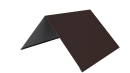 Конёк простой 150x150x2000 мм, 8017 шоколадно-коричневый стальной бархат