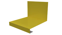 Планка примыкания нижняя к трубе фальц 140x200 мм, 1018 цинково-желтый глянцевый