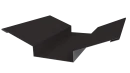 Планка ендовы верхняя 76x76x2000 мм, 8019 серо-коричневый глянцевый