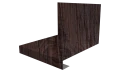 Планка примыкания нижняя к трубе фальц 140x200 мм, Морёный дуб 3D