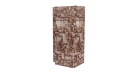 Планка угла наружного сложная Блок-хаус 110x110x2000 мм, Дикий камень